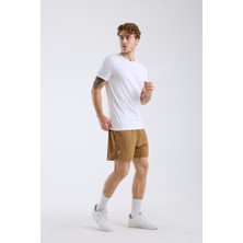 Zoma Spor Fitness Koşu Kısa Şort - Paris - Bej