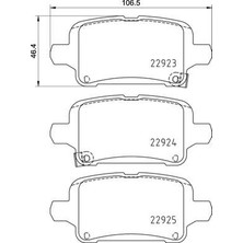 Brembo P59095 Arka Fren Balatası Opel Insıgnıa B 17>16 16 Inç 1684934080-13517515-13595651
