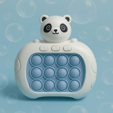 Kartoy Elektronik Popit, Quick Push Konsol Sevimli Ayıcık Model Beyaz