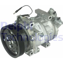 Delphi Delphı TSP0159853 - Klıma Kompresoru Dacıa Logan 04 Sandero 08 Duster 10 1.4 K7J 1.5dci K9K 1.6 K4M 12V 6 Kanal 124MM
