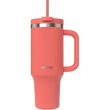 SHC4200 Contigo Üniseks Yetişkin Streeterville Tumbler Pipetli Yalıtımlı Su Şişesi, 1.2l, Mercan