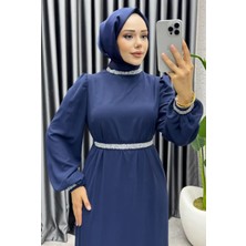 Golda Dress Kadın Lacivert Şifon Elbise