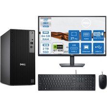 Dell Pro Tower QCT1250 Intel Core I7 14700 5.4ghz 64GB Ddr5 2tb SSD 27 Inç Monitör Freedos Nvidia GT1030 4gb Masaüstü Bilgisayar 27QCT1250I7GT1030F29 + Zetta Flash Bellek