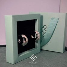 Large Drop Damla 925 Ayar Gümüş Küpe Beyaz Altın Kaplama