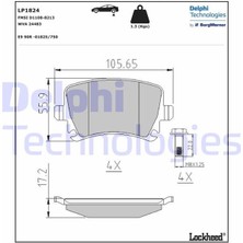 Delphi Delphı LP1824 - Arka Balata Passat-Cc-Caddy-Golf5-Golf6-Jetta-A3-A6-Leon-Octavıa-Superb 04 GDB1622
