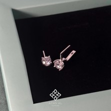 Büyük Tek Taş 925 Ayar Gümüş Klipsli Küpe