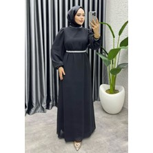 Golda Dress Kadın Şifon Siyah Elbise