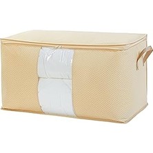 SHC4200 Ocean Textile Mega Boy Pvc Pencereli Bej Balıksırtı Hurç 75 x 40 x 40 cm