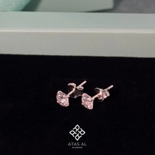 Minimal Tek Taş Küpe 925 Ayar Gümüş