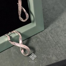 Labirent Işlemeli Kıvrımlı 925 Ayar Gümüş Küpe