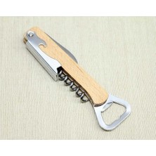 Costurera Ahşap Paslanmaz Çelik Tirbuşon Açacak