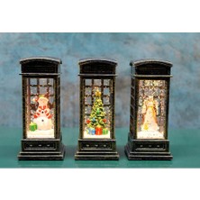 Costurera Telefon Kulübeli Işıklı Kar Küresi