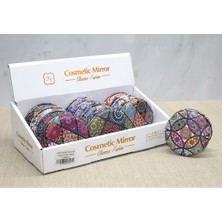 Costurera Taşlı Yuvarlak El Aynası Kalın