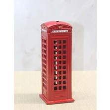 Costurera Dekoratif Metal Telefon Kulübesi Kumbara