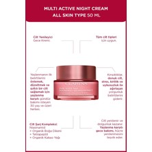 Clarins Ilk Yaşlanma Karşıtı ve Kırışıklık ve Anti-Aging Multi Active Yenileyici Gece Bkım Kremi 50 ml