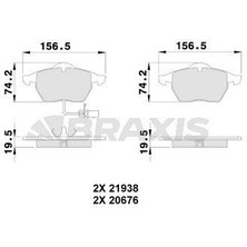 Braxis On Fren Balatası A4 A6 1.8t 1.9tdı 95 Passat 1.8t 1.9tdı 95 00 Golf Iv 1.9tdı Superb 02 Fıslı