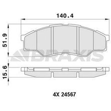 Braxis On Fren Balatası Hılux Vıgo Iıı Pıckup 2.5 2007 4x2