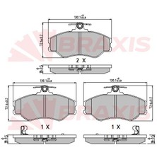 Braxis On Fren Balatası Hyundaı H100 Mınıbus 1994-2005 H100 Kamyonet 1993-2003