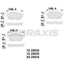 Braxis On Fren Balatası 16 Inch Astra J Cruze Zafıra C Mokka