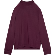 Calvin Klein Jeans Mor Erkek Kapüşonlu Regular Fit Sweatshirt LVGMS5W351YTV Ls Tee