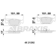 Braxis Fren Balatası On Bmw E46 E36 9105
