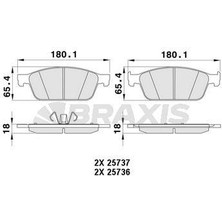 Braxis On Fren Balatası Connect 1.5 - 1.6 Tdcı 13 Kuga 12