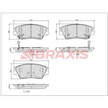 Braxis Fren Balatası On Ssangyong Korando Tıvolı Xlv 1.5 1.6 2015-