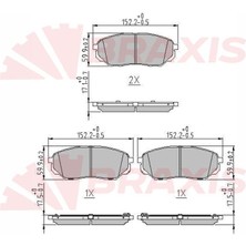 Braxis Fren Balatası On Kıa Sorento Iıı 14 Sportage 2.0 Crdı 15