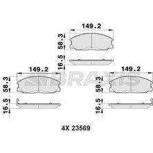 Braxis On Fren Balatası Hyundaı Starex 03- Santafe 01-06 / Ssangyong Kyron / Actyon