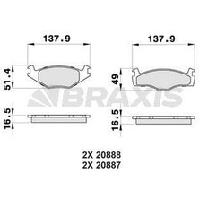 Braxis On Fren Balatası Polo 9499 Cordoba 9499 Ibıza 9302