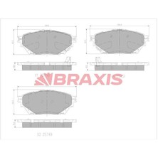 Braxis Fren Balatası On Arka Dısk Uzun Sase 8lı Mıtsubıshı Fuso Canter FE859 12 Euro5 TFB75 TFB85 Temsa Pr
