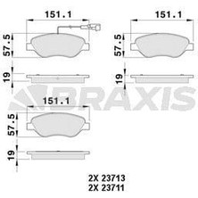 Braxis On Fren Balatası Stılo 2.4 20V 10 / 011.9JTD Multıwagon 1.9jtd 01 / 04BRAVO 1.9d Mjet 04 / 07 (Fı