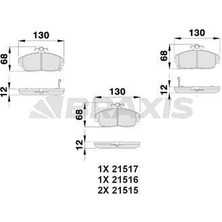 Braxis Fren Balatası On Honda Cıvıc 2001-2006 Euro Cıvıc 1996-1999 Rover 1996-2000 Tata Telcolıne