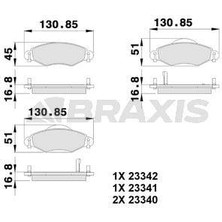 Braxis On Fren Balatası Yarıs 0310 Vvtı 1,4 1,5 D4D