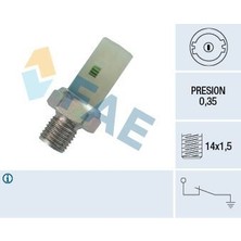 Fae 12370 - Yağ Müşürü MEGANE-CLIO-KANGOO-R19-21-9 Ym S40-V40 0.35 Bar M14X1.5 Fildişi Beyaz