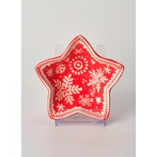 Tohana Seramik Kırmızı Kase Xms Tohana Seramik Yıldız Kase