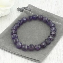 Mor Ametist Doğal Taş Bileklik, Zarif ve Şık Takı Design