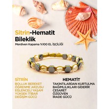 Sitrin Hematit Taşlı Zarif Bileklik, Şık ve Enerji Dolu Takı