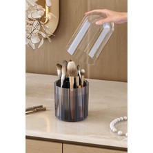 Feyza Design Şeffaf Kapaklı Makyaj Fırçası ve Kozmetik Organizeri