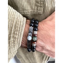 Iki Adet Doğal Taş Bileklik Seti, Şıklık ve Doğallık Sunar