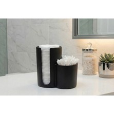 Feyza Design 2'li Makyaj Pamuğu ve Kulak Çubuğu Düzenleyici, Şık Banyo Organizeri