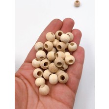 Ahşap Boncuk 18MM 60 Adet