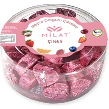 Milat Çikolata Milat Çilek Dolgulu Sütlü Kalp Çikolata 300 g