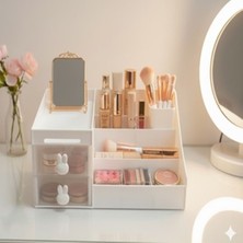 Feyza Design Çok Amaçlı 2 Çekmeceli Organizer, Kozmetik ve Takı Düzenleyici