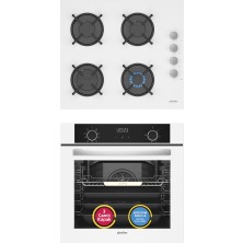 Simfer 10 Fonksiyon Airfry Beyaz 2'li Ankastre Set (Fırın + Ocak)