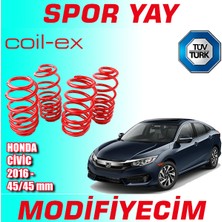 Modifiyecim Honda Civic 2016 Sonrası 45-45MM Coil-Ex Spor Yay Helezon