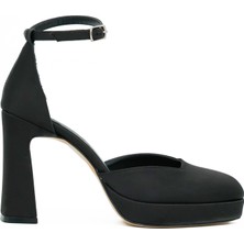 Tuna Platformlu Yüksek Topuklu Saten Kadın Ayakkabı - PLT8249