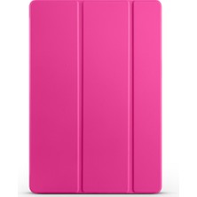 HTstore Galaxy Uyumlu Tab S10 Fe Plus Zore Smart Cover Kalem Bölmeli Standlı 1-1 Kılıf-Pembe