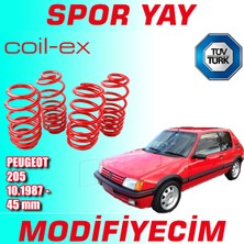 Modifiyecim Peugeot 205 1987 Sonrası 45MM Coil-Ex Spor Yay Helezon