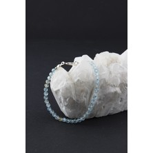 Şık 3 mm Akuamarin Bileklik, Doğal Taşlı ve Zarif Tasarım